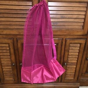 👚👖Hot Pink Mesh Laundry Bag with Shoulder Strap 👗🧦